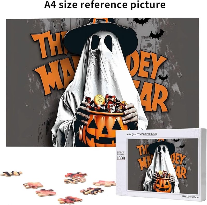 لغز قبعات ساحرة اليقطين فايا 1000 قطعة ديكور منزلي 29.5 × 19.7 بوصة - Image 5